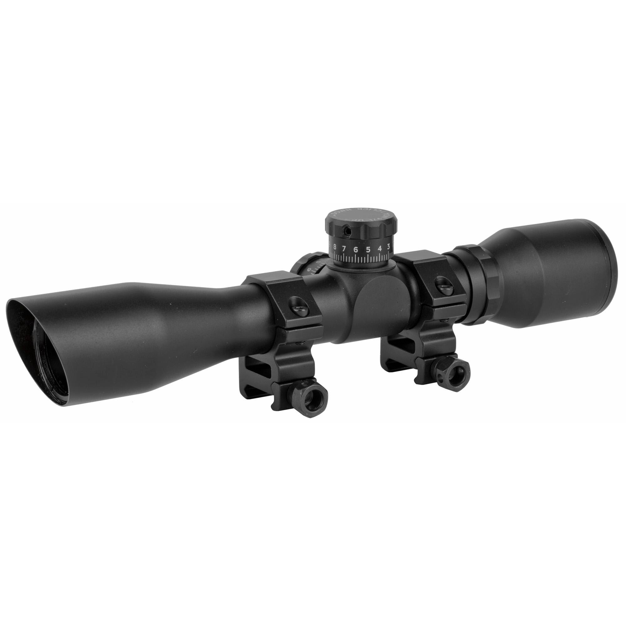 TruGlo TruBrite Xtreme 4x32 Compact Tactical Riflescope With Rings - TG8504BT
